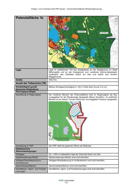 Ermittlung der KonzentrationsflÃ¤chen - Stadt Zossen