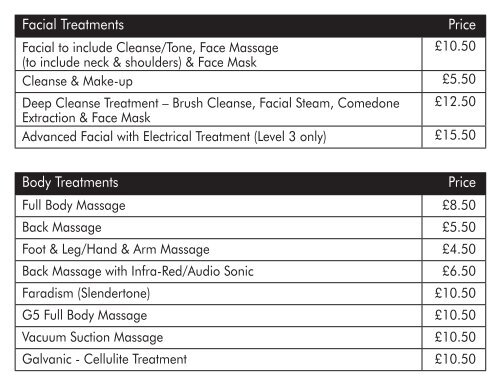 Time 4 U Price List - Preston College