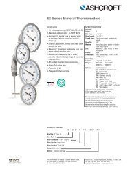 EI Series Bimetal Thermometers - Ashcroft