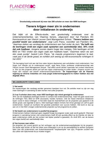 Tieners krijgen meer zin in ondernemen door initiatieven in onderwijs