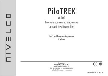 PiloTREK W-100 - Nivelco Process Control Co., Inc.