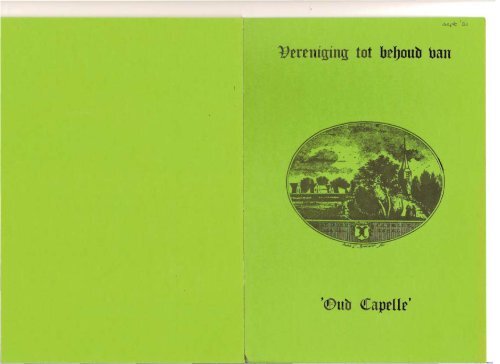 Nieuwsbrief 1981 09 (september) - Historische Vereniging Capelle ...