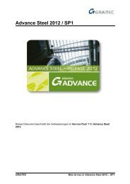 Advance Steel 2012 / SP1 - GRAITEC Info