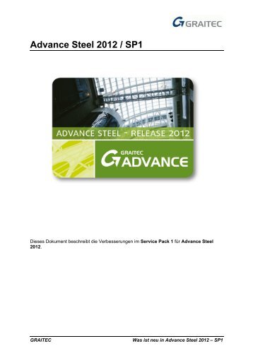 Advance Steel 2012 / SP1 - GRAITEC Info