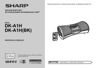 DK-A1H/A1HBK Operation-Manual PL - Sharp