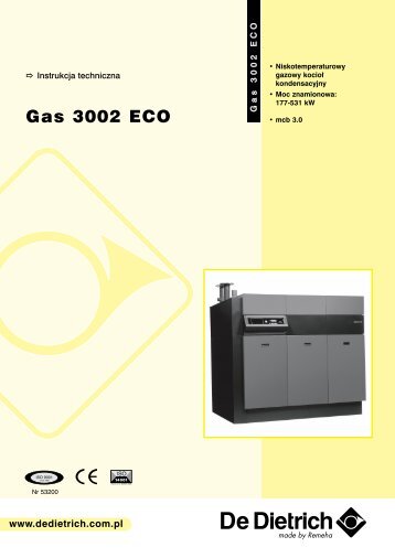 Instrukcja Techniczna GAS 3002 ECO - De Dietrich