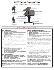 SICO Deluxe Catering Table - Sico Inc.