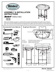 Installation Instructions - American Standard