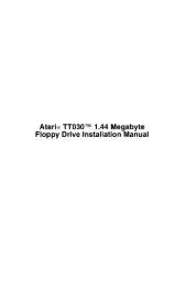 Atari TT030 1.44 Megabyte Floppy Drive Installation Manual [1991]