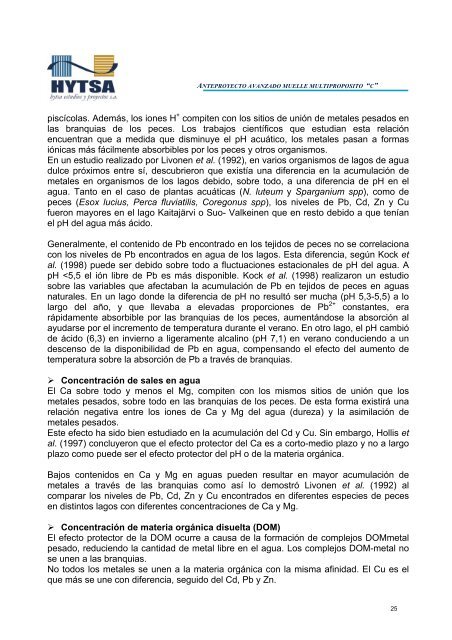 Contaminación del Agua. Informe Toxicológico - Cedoc