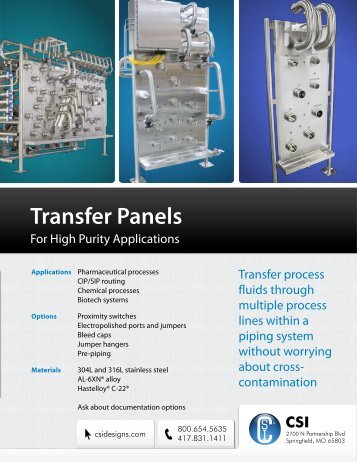 Transfer Panels - High Purity