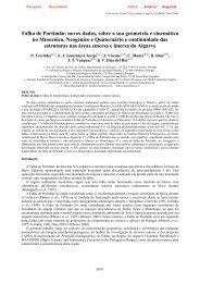 Falha de PortimÃ£o: novos dados, sobre a sua geometria e ...