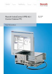 Bosch Rexroth IndraControl VPB40.1 Project Planning Manual