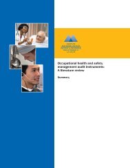 Occupational health and safety management audit instruments: A ...