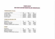 Télécharger les tarifs 2013 du port départemental de Bouzigues au ...