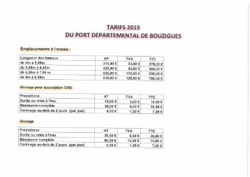 Télécharger les tarifs 2013 du port départemental de Bouzigues au ...