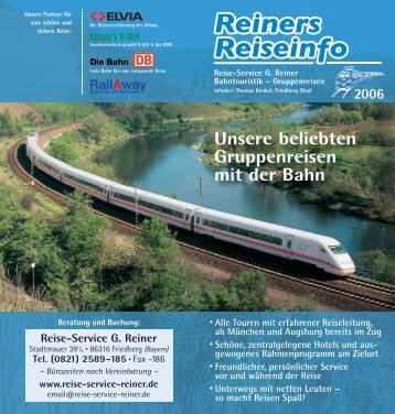 Rainer Reisen Flyer 2006.indd - Reise-Service G. Reiner, Friedberg