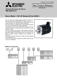 Servo Motor < HF-JP Series (0.5 to 5kW) > - Koning & Hartman