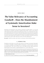 The Value Relevance of accounting Goodwill â Does the ... - LTA