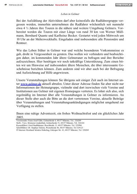 Jahresrückblick 2004 als PDF-Datei - Gelmer