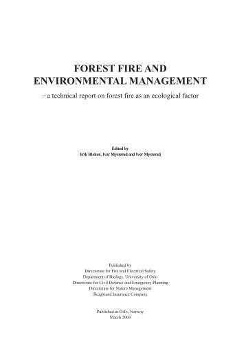 to fires - Direktoratet for samfunnssikkerhet og beredskap