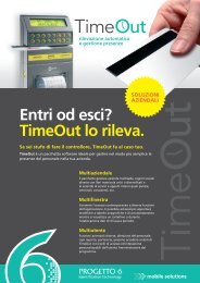 depliant Time Out - Progetto 6 srl