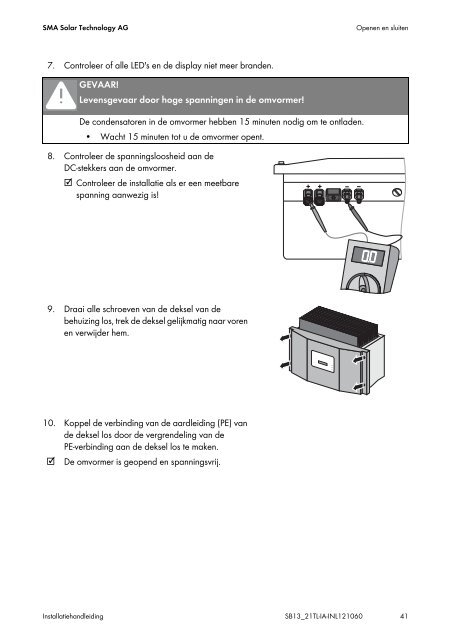 SUNNY BOY 1300TL/1600TL/2100TL - Installatiehandleiding