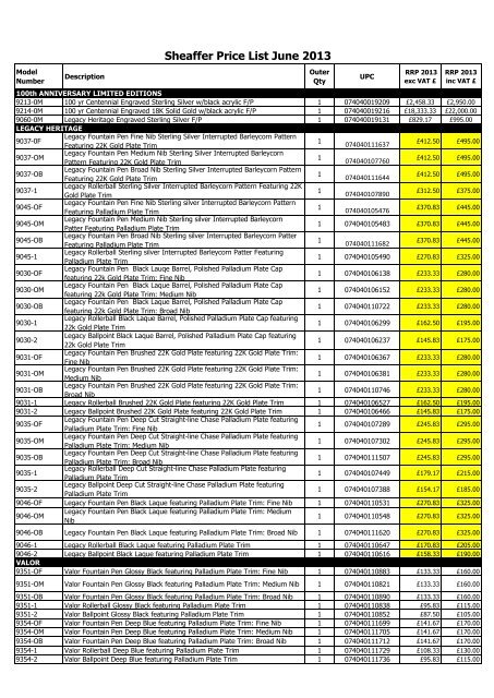 PRICE LIST JUNE 2013 - Stone Marketing