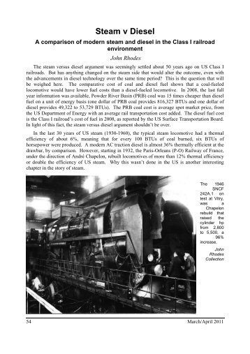 Steam v Diesel - Stephenson Locomotive Society