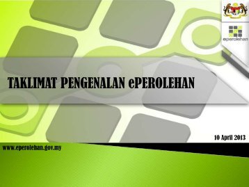 TAKLIMAT PENGENALAN ePEROLEHAN - Jabatan Akauntan ...