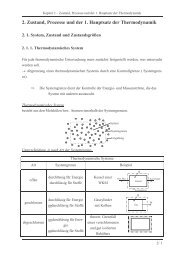 2. Zustand, Prozesse und der 1. Hauptsatz der Thermodynamik