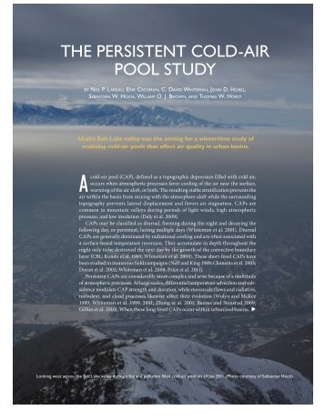 THE PERSISTENT COLD-AIR POOL STUDY - Inscc.utah.edu