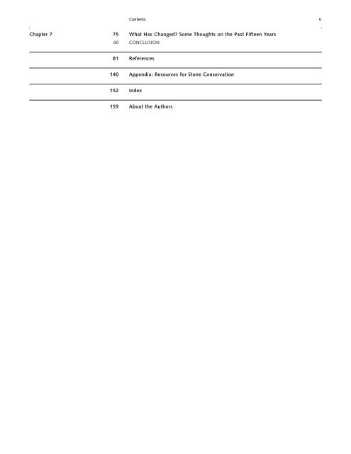 Stone Conservation: An Overview of Current Research (2010)