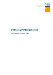 Preisliste Elektronik 2013 - Winkhaus