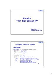 Kaneka Thin-film Silicon PV - mbipv project