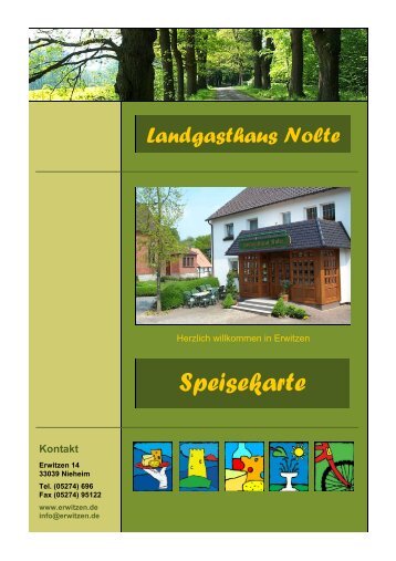 Speisekarte - Landgasthaus Nolte