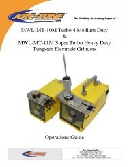 Turbo 4 Tungsten Grinder Operations Manual (.pdf) - Arc-Zone.com