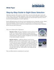 Step-by-Step Guide to Sight Glass Selection - L.J. Star, Inc.