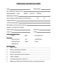 Basic Information Form for Employees