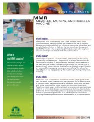 Measles, Mumps, Rubella (MMR) - Windsor Essex County Health Unit