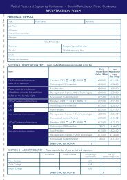 registration form - Institute of Physics and Engineering in Medicine