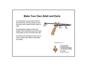 Make Your Own Atlatl and Darts - I Love History