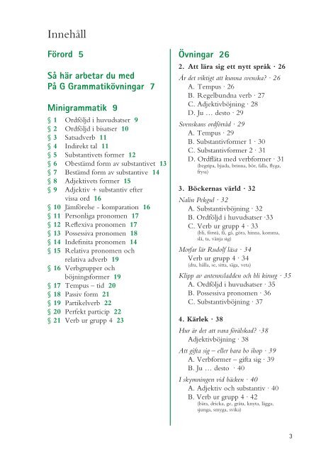 PÃ¥ G GrammatikÃ¶vningar 26-80 - Sanoma Utbildning