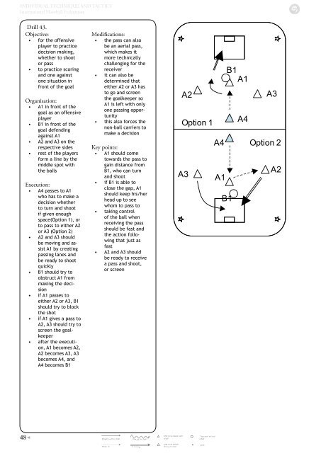 INDIVIDUAL TECHNIQUE AND TACTICS - Wellington Floorball