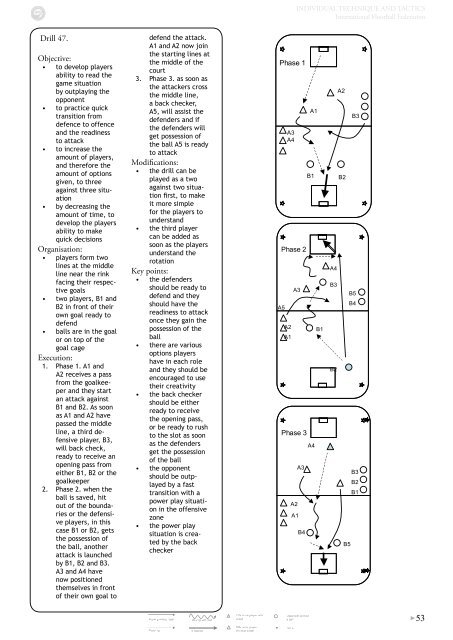 INDIVIDUAL TECHNIQUE AND TACTICS - Wellington Floorball