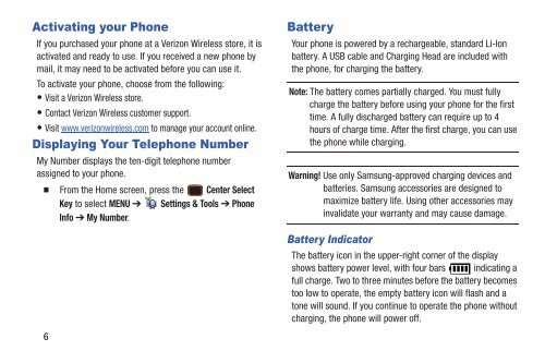 Samsung Intensity III User Manual - Verizon Wireless