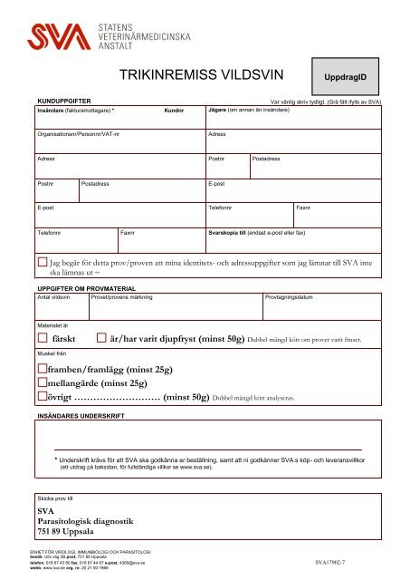 Trikinremiss vildsvin (pdf) - SVA