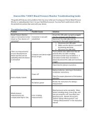 Troubleshooting Guide - Omron Healthcare