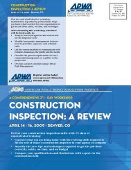 construction inspection: a review - American Public Works Association