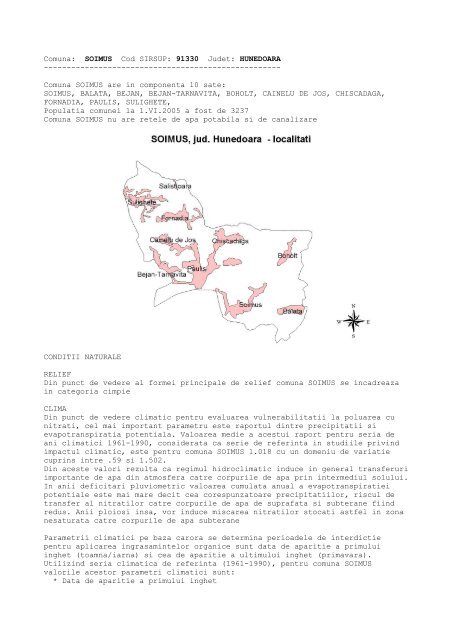 Comuna: GEOAGIU Cod SIRSUP: 89561 Judet: HUNEDOARA ...